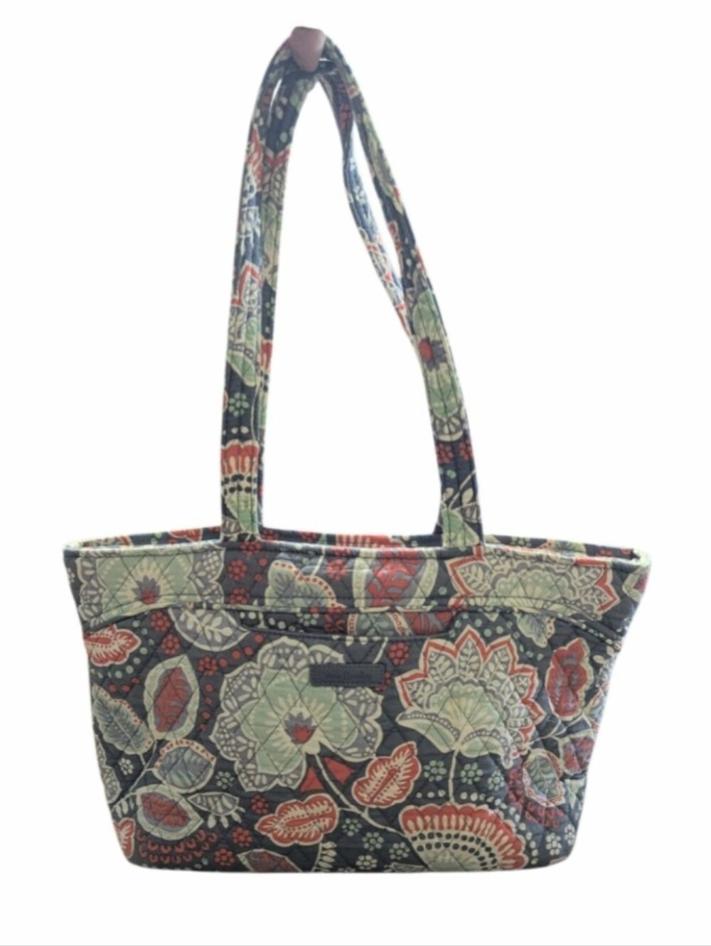 Vera Bradley Quilted Cotton Zip Top Tote Bag Paisley Nomadic Floral - Picture 1 of 11